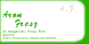 aron fresz business card